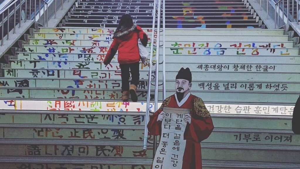 韓国にある階段